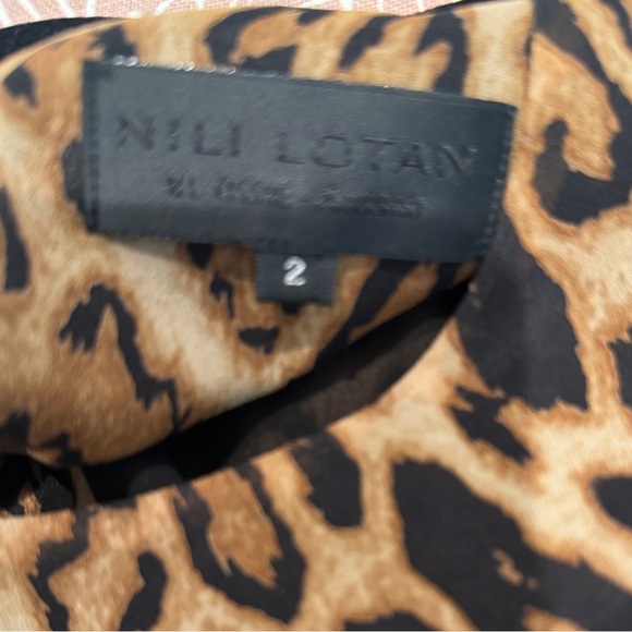 Nili Lotan Rebecca Silk Chiffon Leopard Mini Dress - Picture 7 of 8